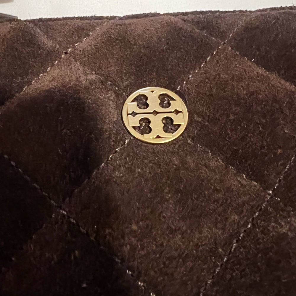 Tory Burch WILLA brown suede shoulder bag - Picture 12 of 13